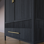 Шкаф платяной Primo с выдвижными ящиками шпон Светлый дуб варинант исполнения - 5 | Loft Concept в Твери