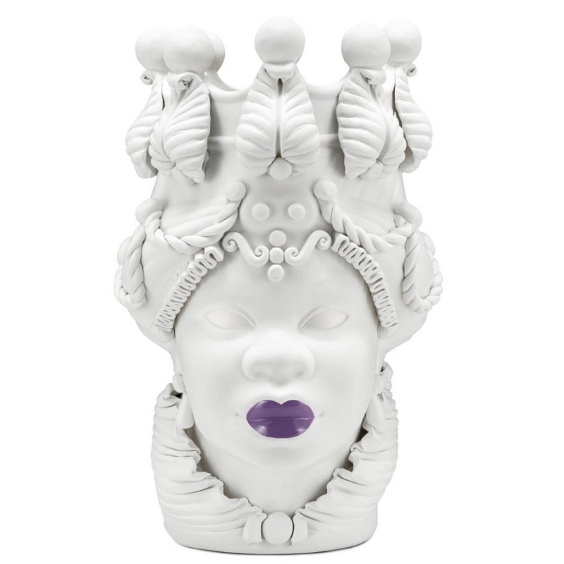 Ваза Vase Moro Lady Big Lipstick Белый Фиолетовый Ваза Vase Moro Lady Big Lipstick Белый Фиолетовый в Твери | Loft Concept