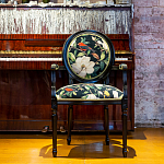 Стул с подлокотниками из натурального бука с изображением птиц и цветов Blooming Birds варинант исполнения - 2 | Loft Concept в Твери