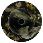 Круглая подставка под благовония из эпоксидной смолы с цветами черная Epoxy Resin Flowers Incense Stand Black варинант исполнения - 1 | Loft Concept в Твери
