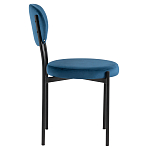 Стул с круглым сиденьем на металлическом основании ALFIE CHAIR Blue варинант исполнения - 5 | Loft Concept в Твери