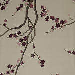 Обои ручная роспись Cherry Tree Special Colourway on Icefield dyed silk варинант исполнения - 1 | Loft Concept в Твери