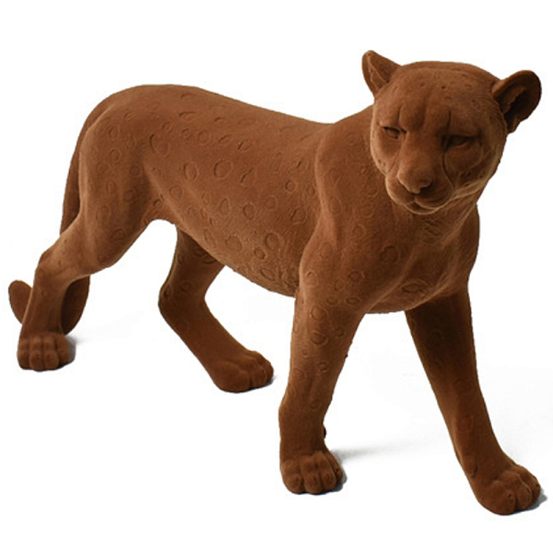 Декоративная статуэтка коричневый флок Сheetah Statuette Коричневый Декоративная статуэтка коричневый флок Сheetah Statuette Коричневый в Твери | Loft Concept