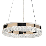 Люстра в виде кольца золотого цвета с прозрачными вставками Radiant Rail варинант исполнения - 1 | Loft Concept в Твери