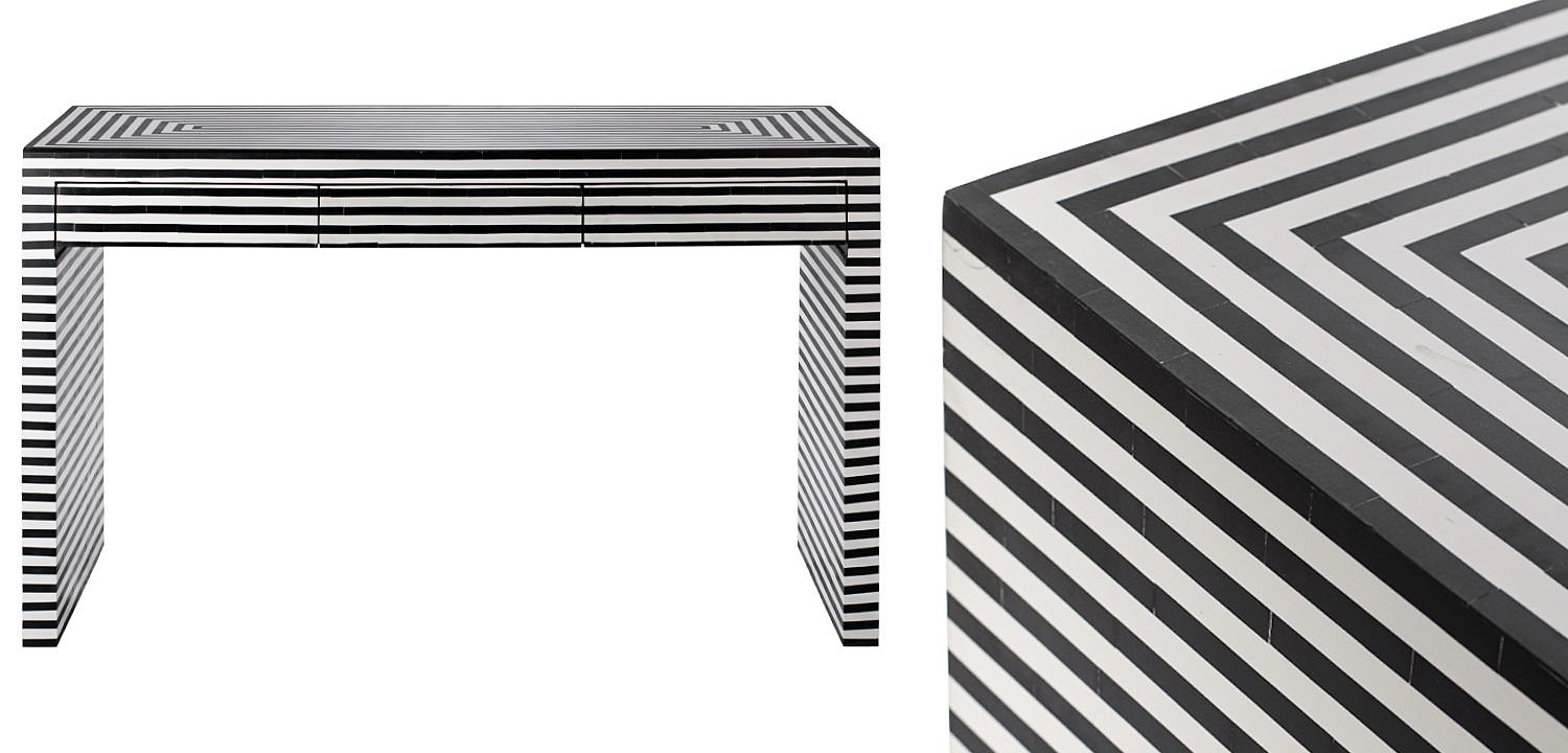 Стол Black&white Indian Bone Inlay table Стол Black&white Indian Bone Inlay table - Loft-Concept в Твери