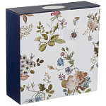 Ваза фарфоровая белая на ножке с рисунком цветов Garden Whisper Porcelain Set  варинант исполнения - 2 | Loft Concept в Твери