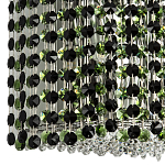 Бра с хрустальными подвесками хром Crystal Art Chrome Green Wall Lamp варинант исполнения - 3 | Loft Concept в Твери