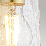 Бра цвета латунь с прозрачным цилиндрическим плафоном из пузырчатого стекла Kichler варинант исполнения - 4 | Loft Concept в Твери