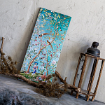 Постер на холсте в стиле шинуазри с изображением сада Chinoiserie Imperial Garden Birds and People Poster варинант исполнения - 4 | Loft Concept в Твери