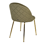 Стул велюровый хаки на золотистых металлических ножках Vendramin Chair варинант исполнения - 3 | Loft Concept в Твери