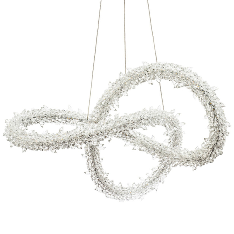 Фигурная люстра с хрустальным декором Gilbertine Crystal Curly Ring Chandelier Латунь Прозрачный Фигурная люстра с хрустальным декором Gilbertine Crystal Curly Ring Chandelier Латунь Прозрачный в Твери | Loft Concept