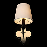 Бра с белым текстильным абажуром и декоративным основанием в виде четырехлистника с зеркальной вставкой Vitorino варинант исполнения - 11 | Loft Concept в Твери