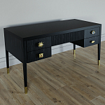 Письменный стол с 4-мя ящиками Elsa Dreams Black  варинант исполнения - 1 | Loft Concept в Твери