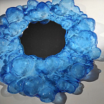 Дизайнерское Зеркало из синего стекла Blue Bubbles Mirror  варинант исполнения - 1 | Loft Concept в Твери