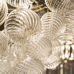 Люстра подвесная с рифлёными стеклянными шарами в форме воздушного облака Berries Chandelier варинант исполнения - 5 | Loft Concept в Твери