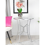 Столик приставной с круглой столешницей на серебристом основании Scenical Table варинант исполнения - 4 | Loft Concept в Твери