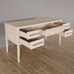 Большой Рабочий стол Primo с 5 выдвижными ящиками Светлый дуб варинант исполнения - 6 | Loft Concept в Твери