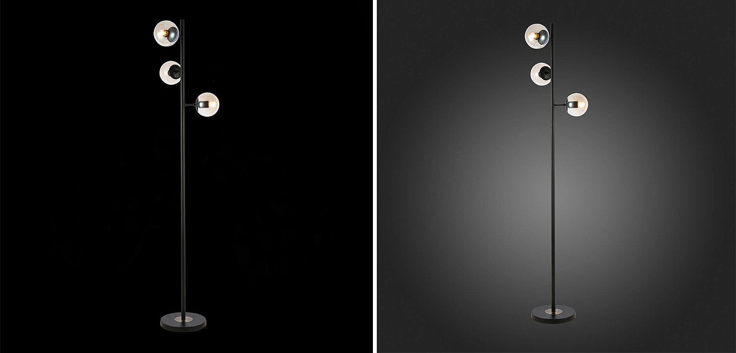 Торшер Modo Floor Lamp Ambre Black Торшер Modo Floor Lamp Ambre Black - Loft-Concept в Твери