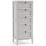 Комод узкий с 5-ю ящиками серый Silva Grey Chest of Drawers варинант исполнения - 2 | Loft Concept в Твери
