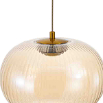 Подвесной светильник с янтарным рифленым стеклянным плафоном Ferm Living варинант исполнения - 4 | Loft Concept в Твери