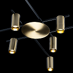 Потолочный светильник с 10-ю цилиндрическими плафонами цвета латунь TRIBES CHANDELIER варинант исполнения - 3 | Loft Concept в Твери