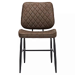 Стул с темно-коричневой обивкой из экокожи Benderson варинант исполнения - 1 | Loft Concept в Твери