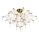 Потолочный светильник с тонкой металлической конструкцией цвета золото Quasar варинант исполнения - 2 | Loft Concept в Твери