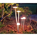 Уличный светильник с пятью матовыми плафонами в форме грибов на высоких изогнутых ножках Mushroom Shape варинант исполнения - 2 | Loft Concept в Твери