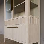 Витрина Primo со стеклянными фасадами и буфетом шпон Светлый дуб варинант исполнения - 6 | Loft Concept в Твери