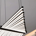 Люстра в виде распахнутых крыльев из тонких металлических планок Flight of Freedom варинант исполнения - 10 | Loft Concept в Твери