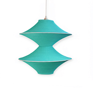 Подвесной вязаный бирюзовый светильник «Звезда Востока 02»