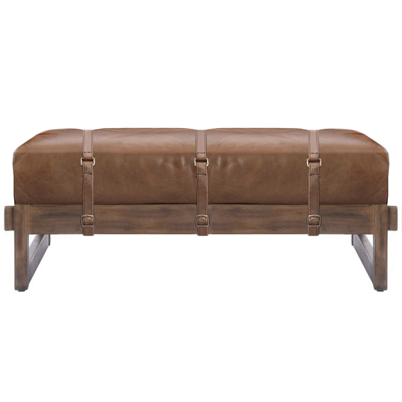 Банкетка Duncan винтажная коричневая кожа Коричневый винтаж в Твери | Loft Concept 