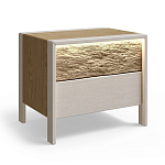 Тумба 2 ящика с подсветкой на рельефном фасаде Warm Industrial варинант исполнения - 8 | Loft Concept в Твери