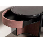 Дизайнерский письменный стол овальной формы с 2-мя выдвижными ящиками по бокам Parsec варинант исполнения - 4 | Loft Concept в Твери