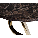 Стол журнальный коричневый на золотом основании Symphony of the Earth варинант исполнения - 1 | Loft Concept в Твери