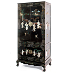 Шкаф черный в китайском стиле  Chinese Cabinet Black варинант исполнения - 4 | Loft Concept в Твери