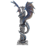 Подсвечник в виде Дракона Grey Blue Dragon Candlestick варинант исполнения - 3 | Loft Concept в Твери