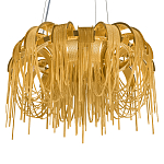 Люстра подвесная круглая с изогнутыми металлическими дугами и ниспадающими цепочками 65 см Atlantis Chain варинант исполнения - 7 | Loft Concept в Твери