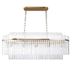 Люстра подвесная овальная со стеклянными трубками Nembus варинант исполнения - 1 | Loft Concept в Твери