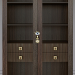 Дизайнерский шкаф витрина Elsa Dreams Walnut с 4-мя ящиками варинант исполнения - 2 | Loft Concept в Твери