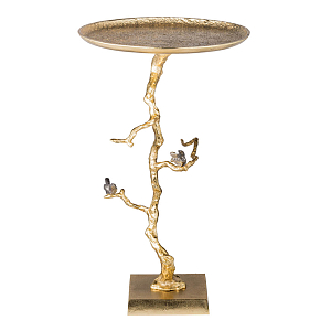 Приставной столик Tree Branch & Bird Gold