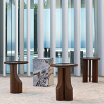 Приставной столик из массива дерева Walnut варинант исполнения - 12 | Loft Concept в Твери