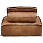 Модульное коричневое кожаное кресло Caron Leather Armchair варинант исполнения - 3 | Loft Concept в Твери