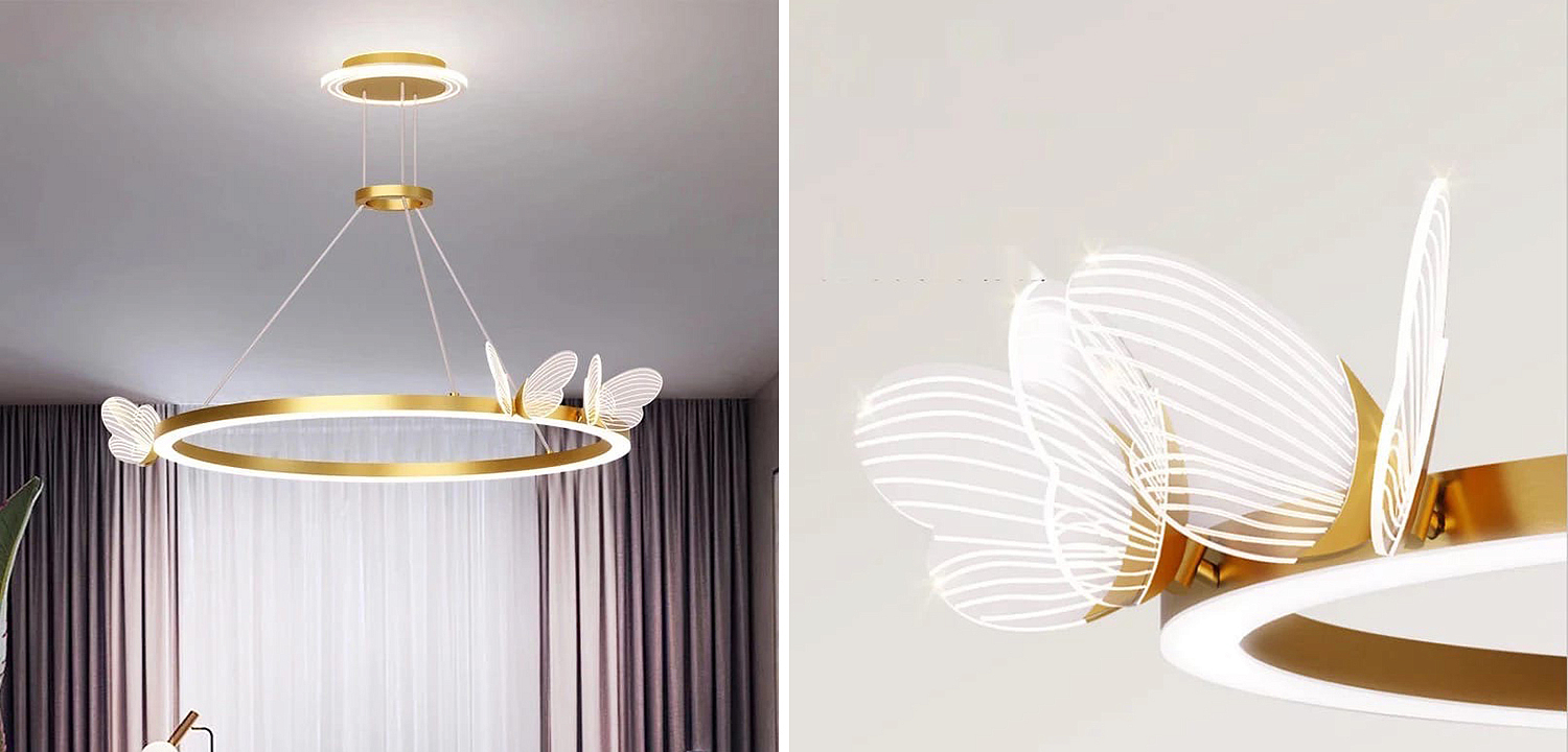Подвесной светильник с бабочками Butterfly Ring F Подвесной светильник с бабочками Butterfly Ring F - Loft-Concept в Твери