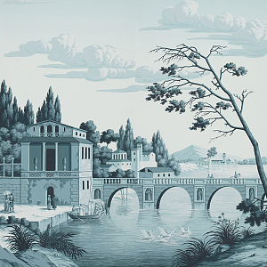 Обои ручная роспись Views of Italy Mare Verde