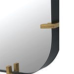 Зеркало настенное в черной металлической раме Mirror Cardinal варинант исполнения - 2 | Loft Concept в Твери