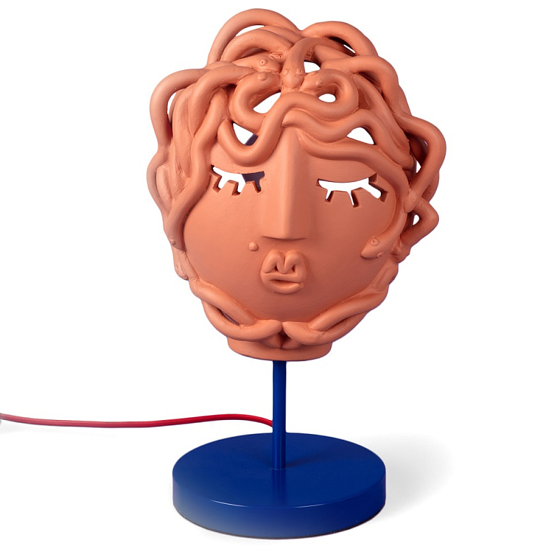 Настольная лампа Seletti Medusa Mask Терракотовый Синий Настольная лампа Seletti Medusa Mask Терракотовый Синий в Твери | Loft Concept