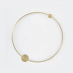 Бра светодиодное круглой формы с рамкой цвета латунь Ring Horizontal варинант исполнения - 1 | Loft Concept в Твери