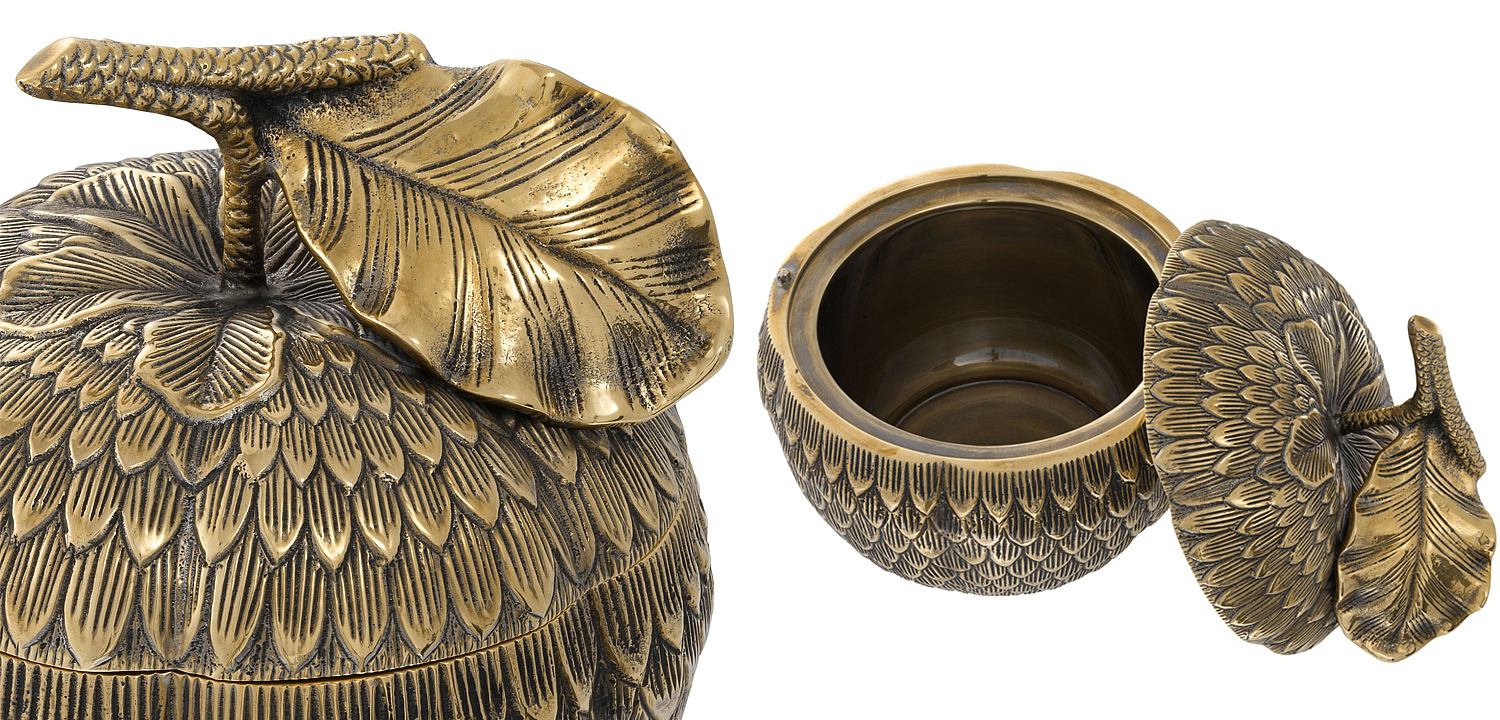 Шкатулка Eichholtz Box Custard Apple brass Шкатулка Eichholtz Box Custard Apple brass - Loft-Concept в Твери