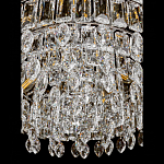 Круглая люстра с хрустальными подвесками на серебряном каркасе Gorgeous Crystal Light варинант исполнения - 7 | Loft Concept в Твери